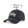 Daszki Haftowane Czapki Baseballowe Regulowane Hip-hopowe Zniszczone Wyblakłe Czapki Gotyckie Street Punk Prane Czapki Baseballowe