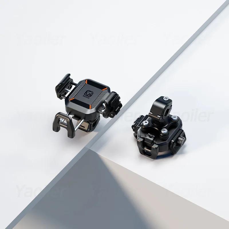 Motorcycle Wireless USB C Phone Holder Anti-Vibration Crossbar Phone Mount for 5.2"-7.2" Phones Works with 12-24V Motobike