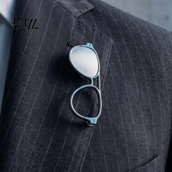Glasses Hanging Pin Eyeglasses Holder Brooch Pin, Shape Lapel for Men Women, Decorative Clothes Decoration Accessories Suit Dress Shirt Collar