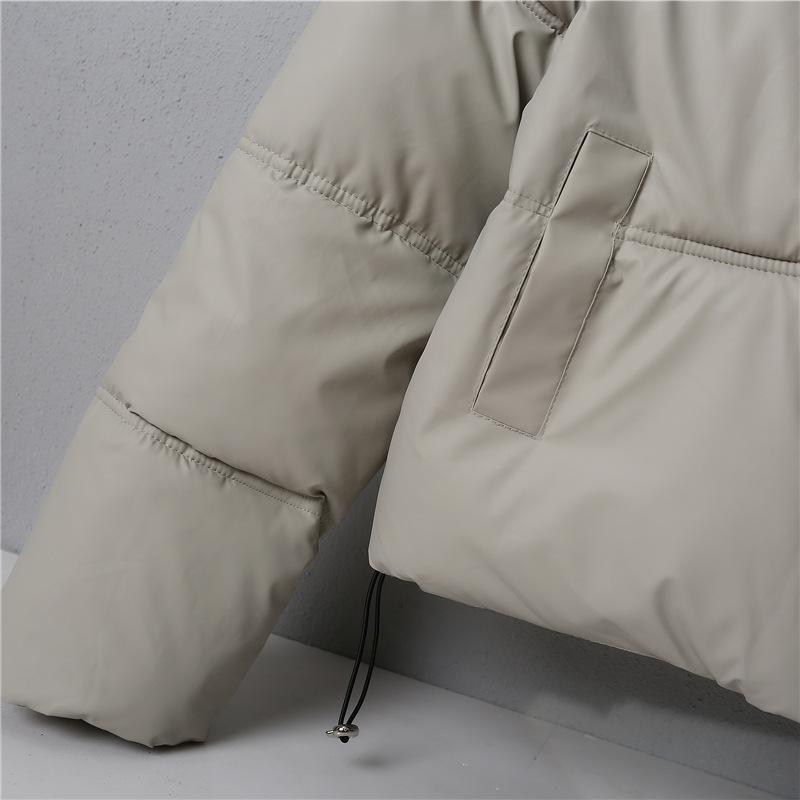 New Women's Short Loose Lapel Cotton-padded Jacket with Thickened Leave-in Cotton Jacket In Winter
