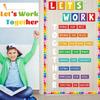Motivational Bulletin Board Decorations for Classroom Let's Work Together Wall piration Door Decor Colorful Pencil Cutouts for Back to School