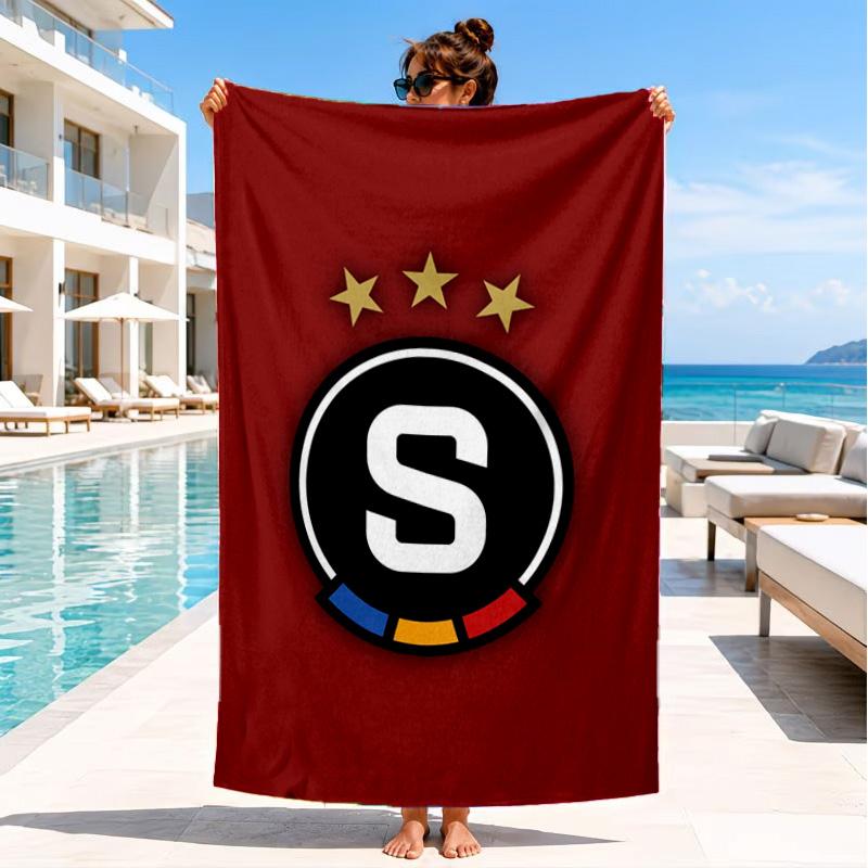 Fotbalový osuška Sparta Praha, Rychleschnoucí, Snadná údržba, Vhodná pro fitness i plážovou dovolenou, Sportovní nezbytnost 80cmx160cm(31x63inch)