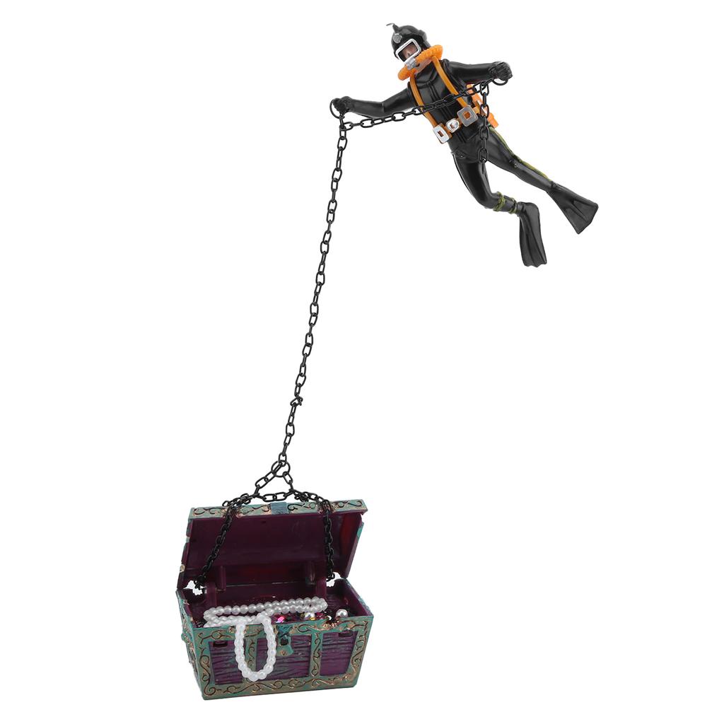 Creative Aquarium Ornament Treasure Hunting Frogman Ornaments Fish Tank Decoration