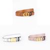Genuine Leather Doublesided Belt For Women With Alloy Buckle For Casual And Office Wear