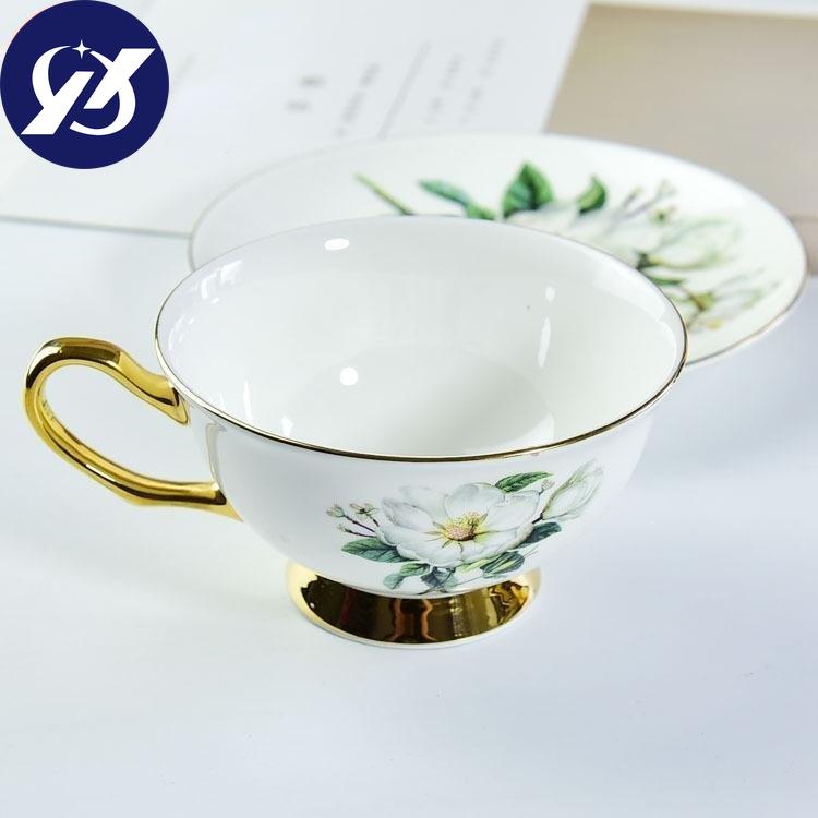 300ml Europe Style Kapok Bone C Na Milk Coffee Mug Porcelain Tea Cup Ceramic Cup Set
