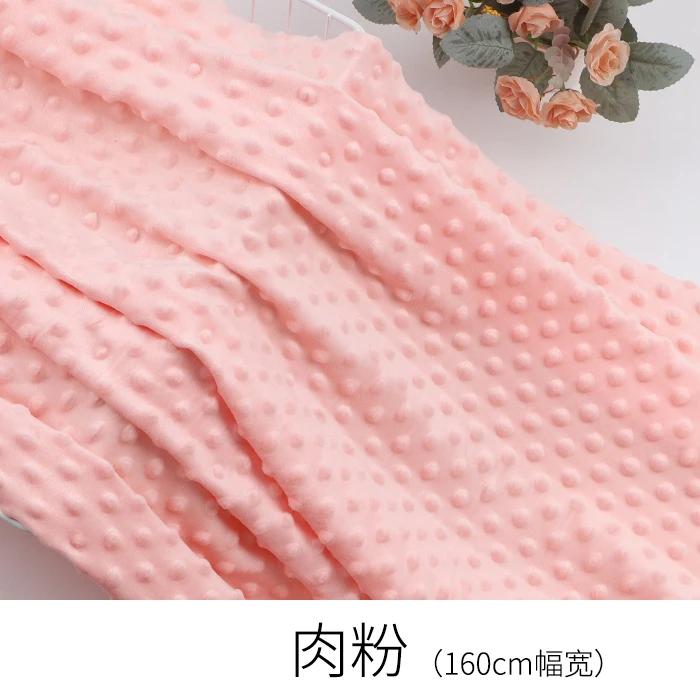 160x50cm Jednolity Kolor 3D Wytłaczany Aksamit Miękki Materiał Dziecięcy Na Dziecięce Koce, Pluszowe Lalki, Poduszki, Ręcznie Robiona Tkanina DIY TJ7286 Szyj