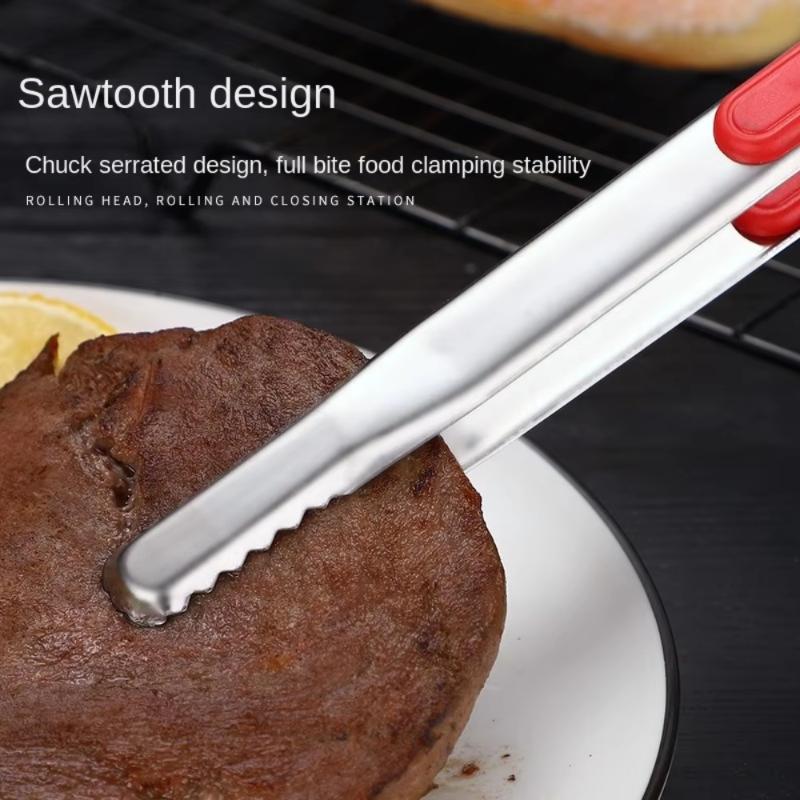 Stainless Steel Barbecue Clip Non-Slip Thickened Simplicity Portable Clip Multifunction Buffet Steak Food Clip Bbq Tools