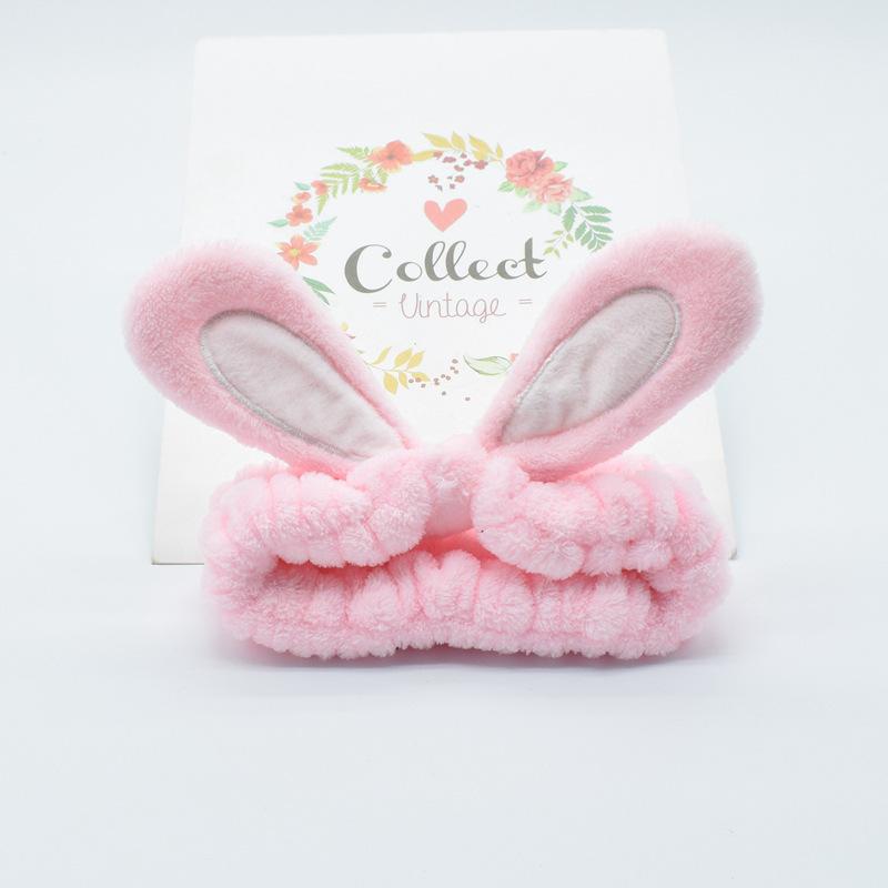 Cute Bunny Ears Women's Headband for Makeup Yoga Skincare Spa & Shower Soft & Funny for Washing Face