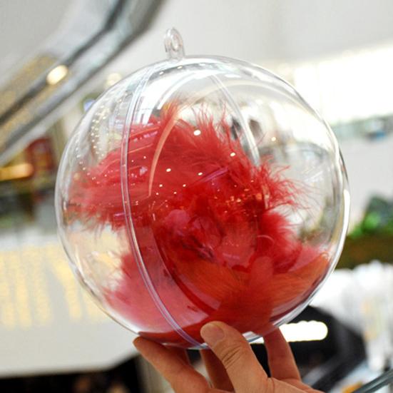 Befüllbare Kugel Transparent Bruchsicherer Kunststoff DIY Klare Kugel Weihnachts- Hochzeitsdekorationen für Zuhause