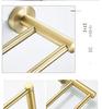 Minimalist Brushed Gold Towel Rack - 304 Stainless Steel Bathroom Hardware Hanger