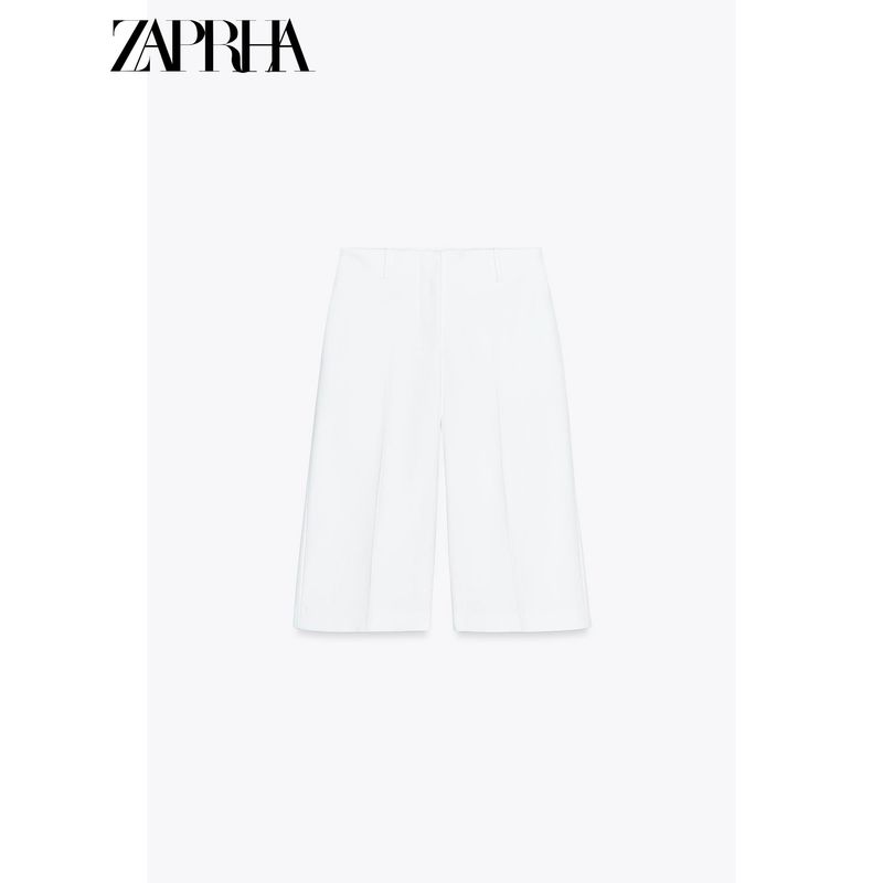 Zaprha 2025 New Arrival Cotton Long Casual Shorts Women's Outer Straight-leg Loose Cropped Pants 3483303