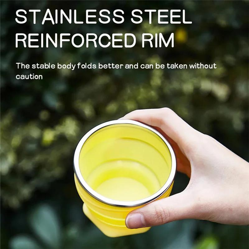 Outdoor Cup Coffee Cup Travel Mouthwash Cup Camping Folding Water Cup Portable Silicone Compression Cup