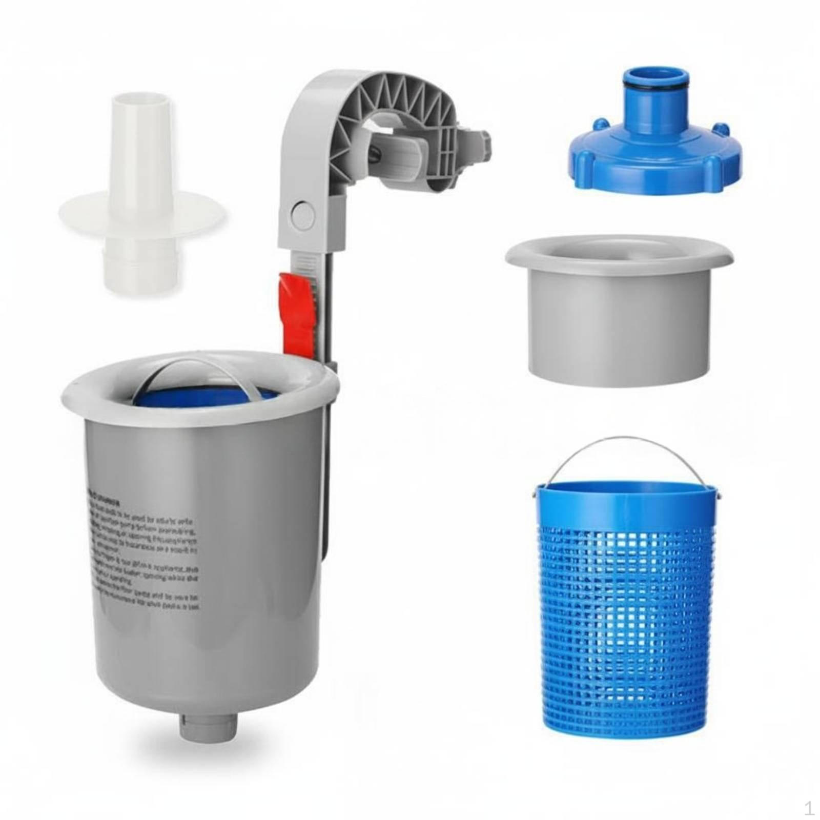 Automatic Pool Skimmer Polypropylene Debris Collector Gray