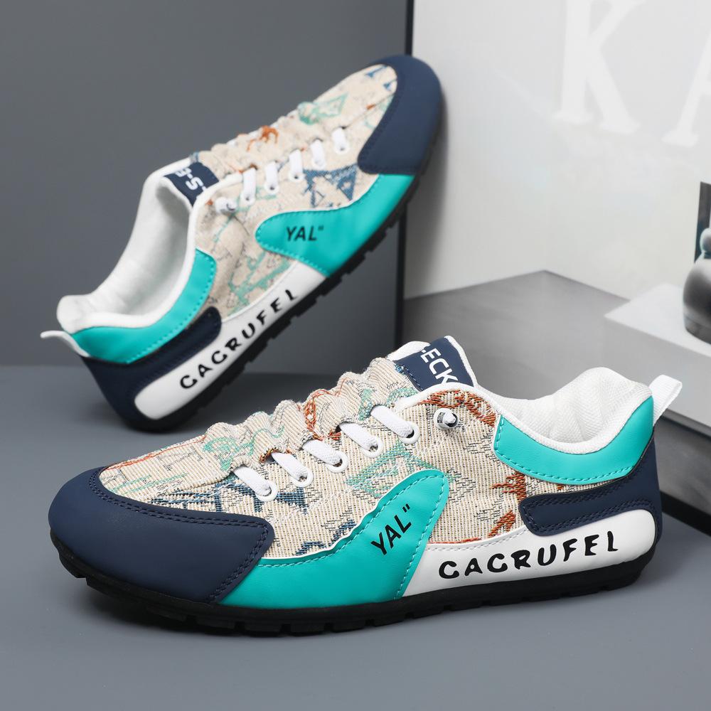 

Autumn new men s casual shoes trend versatile breathable sneakers soft-soled student running shoes casual board shoes for men 44