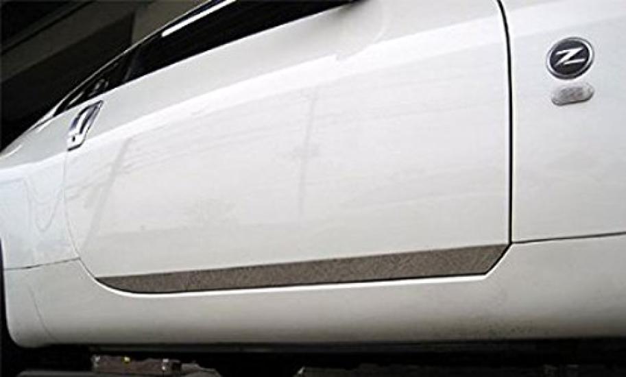 BRIGHTZ Fairlady Z Z33 Finish Stainless Steel Plated Side Door Moulds 3865 Ultra-Mirror (2-Piece Set) [SID-MOL-051]