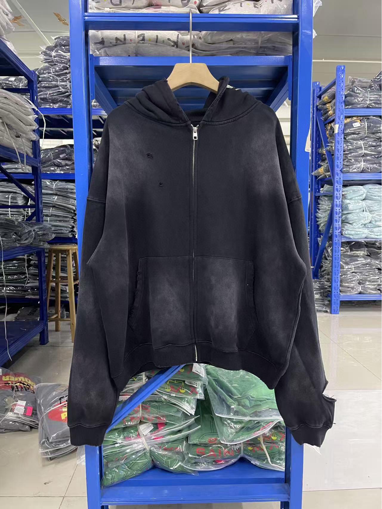 FARFROMWHAT Худи унисекс Vibe Deconstructed с рваными рукавами Large