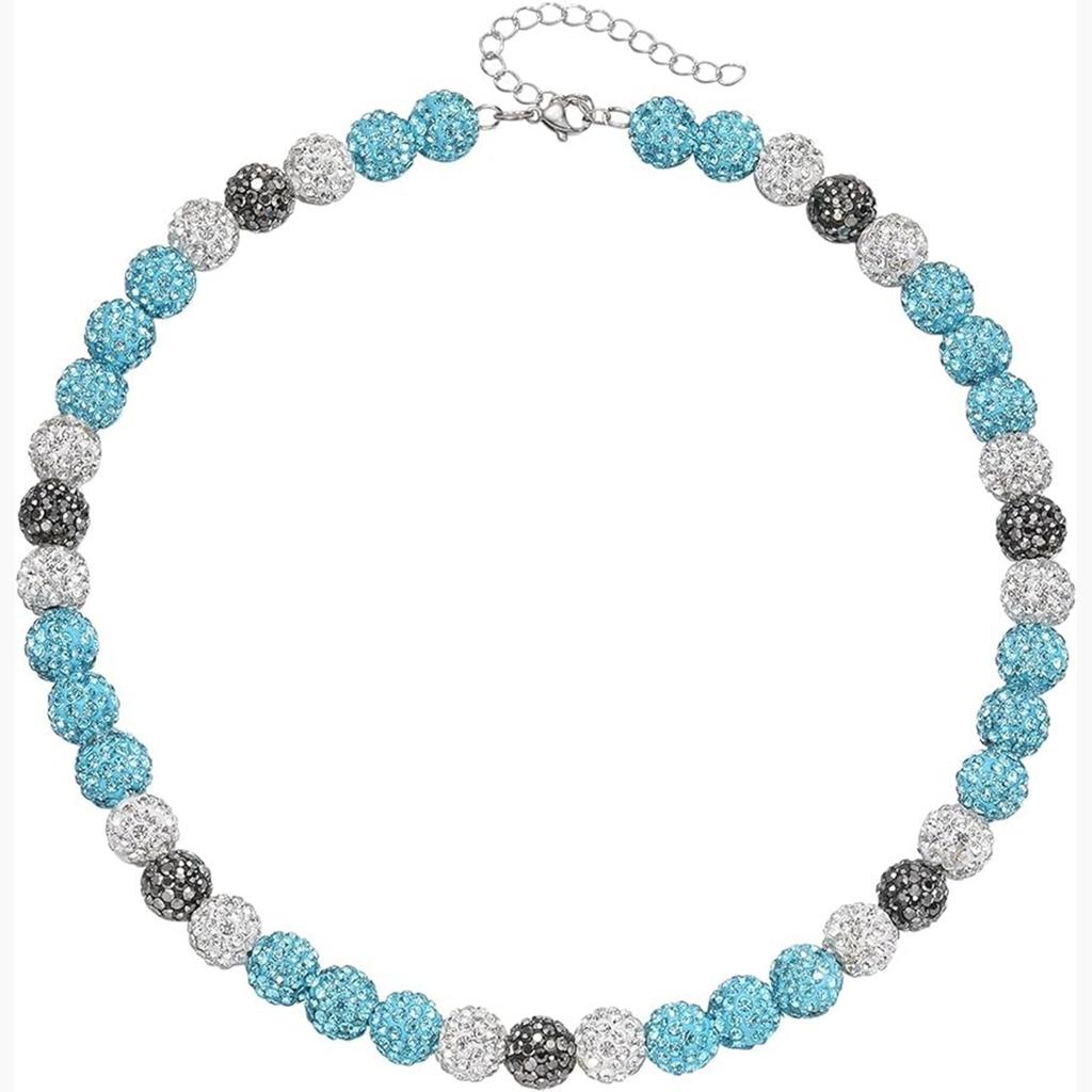 Men'S Colorful Diamond Ball Necklace Hip Hop Athletic Ball Fashion Athlete Star Jewelry