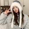 Soft Dopamine Color Beanies Cap Thicken Sweet Knitted Pullover Cap  Female