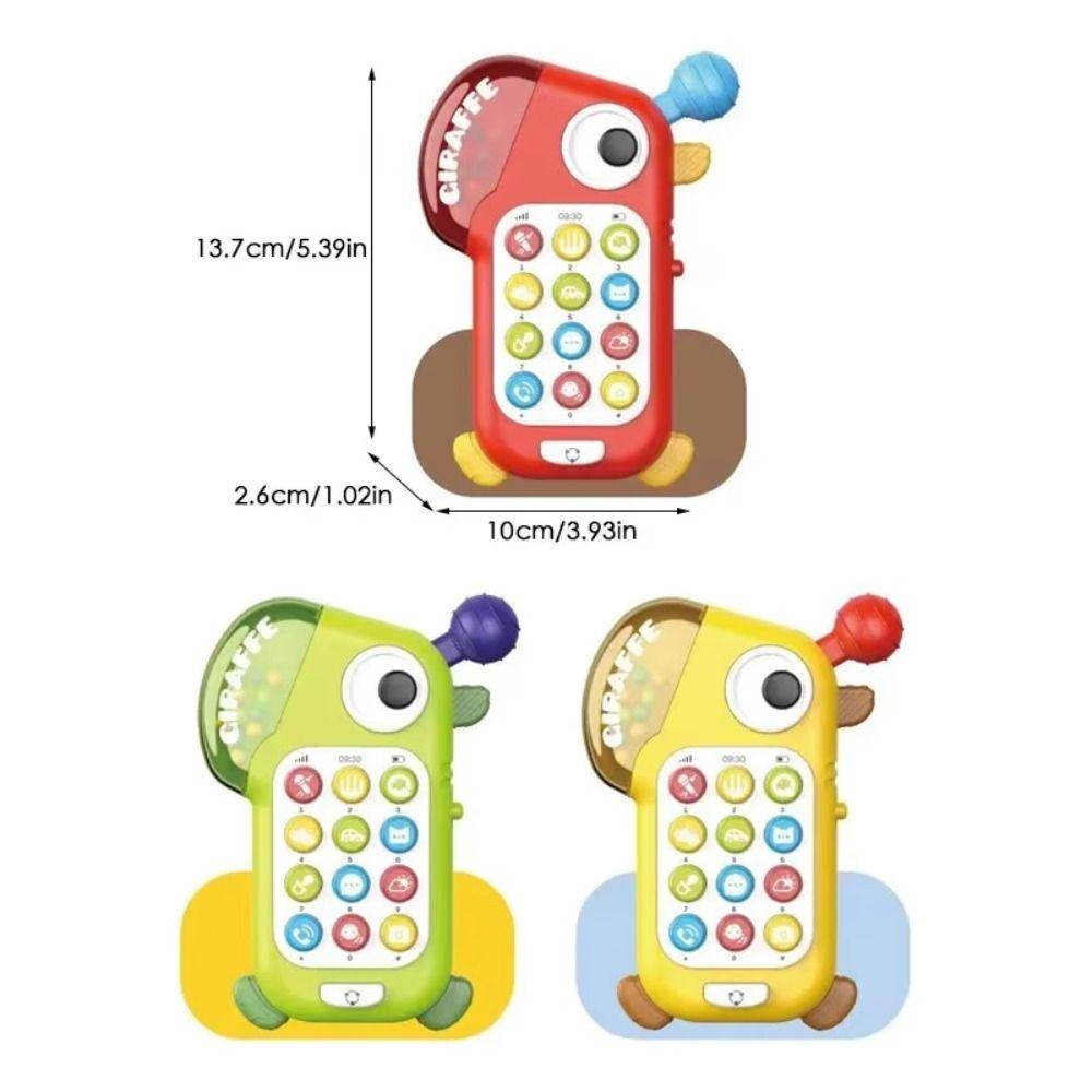 Plastics Baby Simulation Phone Toy with Teether Cartoon Giraffe Simulation Phone  Kindergarten