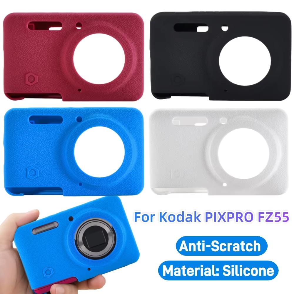 Easy Hood Case for Kodak PIXPRO FZ45/FZ55 Digital Camera Soft Silicone Camera Case w/Lanyard Lightweight Protective Cover Sleeve