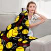 Softball Sports Print Throw Blanket - Dynamic Athlete Pattern Soft Lightweight Accent for Coach Team Girls Gift