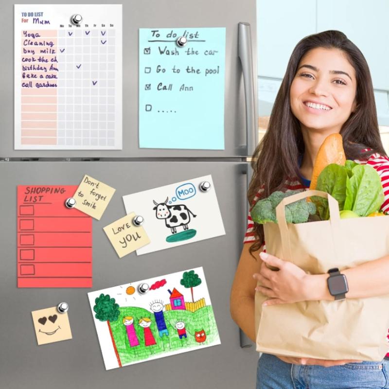 Pack of 10 for Whiteboard Fridge Magnets Strong  Push Pin Magnets Small Refrigerator Magnets for Classroom School Office Adults