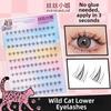 Gentle DIY Lashes Extension Lower 6MM Fox-Style Fake Eyelashes Self Adhesive False Eyelashes  Party
