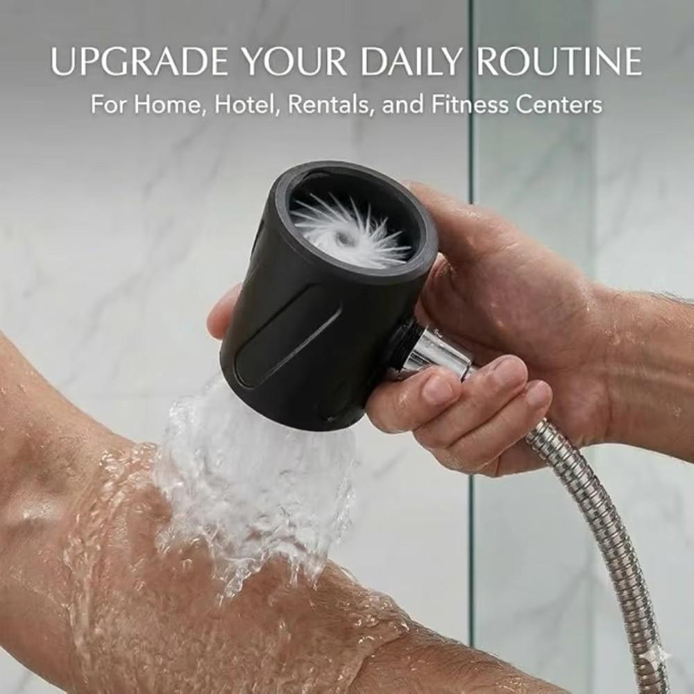 Nuovo soffione doccia portatile stampato in 3D Accessori doccia ad alta pressione Soffione doccia circolare massaggiante Doccia massaggiante potente 2-in-1
