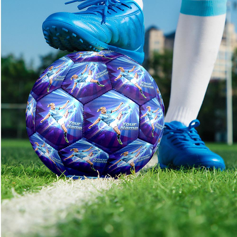 Erling Haaland Moda Taglia 5 Calcio Resistente all'Usura Antiscivolo Pallone da Calcio Per Allenamento Sportivo Uso Ricreativo