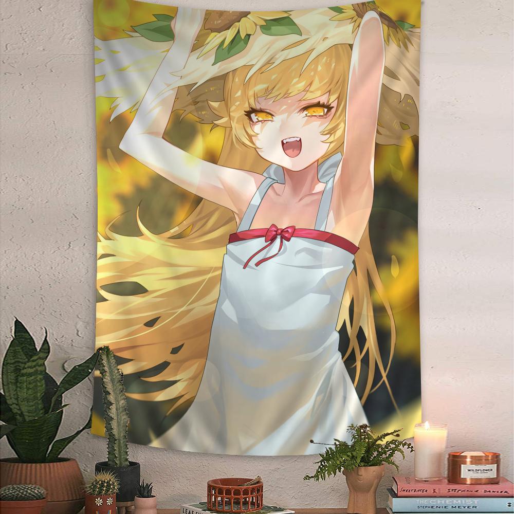 Bakemonogatari Anime Tapestry Art Printing Cheap Hippie Wall Hanging Bohemian Wall Tapestries Mandala Art Home Decor