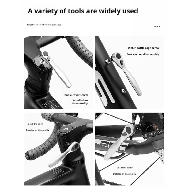 Professional Bike Maintenance Tool With Multiple Head Option Ergonomic Aluminum Bike Wrenches for Various Bolt Size