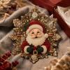Festive Home Decor Accents Christmas Faux Pearl Art Hanging Ornament Kit, DIY Beads Painting Craft Kits for Adults Suncatcher, Snowflake Shape Acrylic