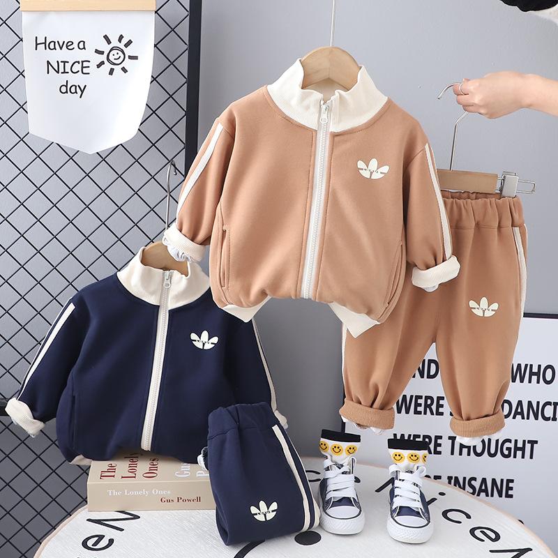 Kid's 2 Piece Printed Suit Short Sleeve Button Up Top Wide Leg Pants Suit Set Pajamas Home Casual Suit