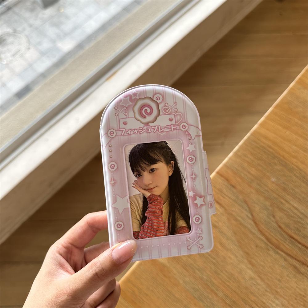 Heißes Herz Fischkuchen 3-Zoll Sofortbildkamera Fotoalbum & Kartenhalter für Idol-Fotokarten