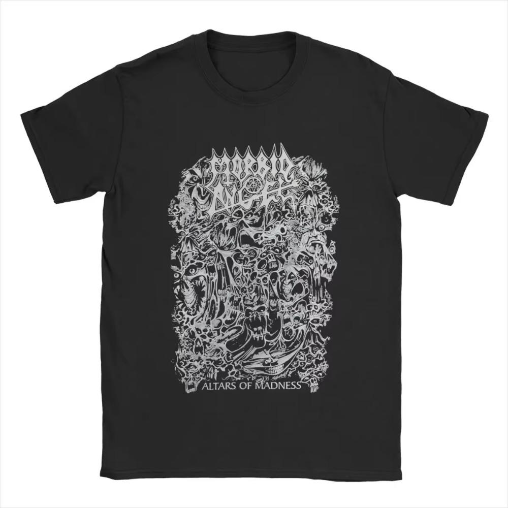 Mote Morbid Angel Altars Of Madness T-skjorter Menn Rund Hals 100% Bomull T-skjorte Kort Ermet T-skjorte Pluss Størrelse Klær