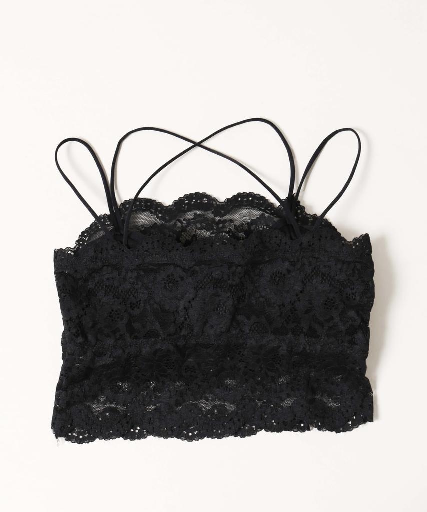 WEGO PHILLY Lace Size Black Camisole, Girly, Women's, F,