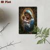 Flat Virgin Mary Wall Art Metal Sign Vintage Religious Decor for Home Bar Office Cafe