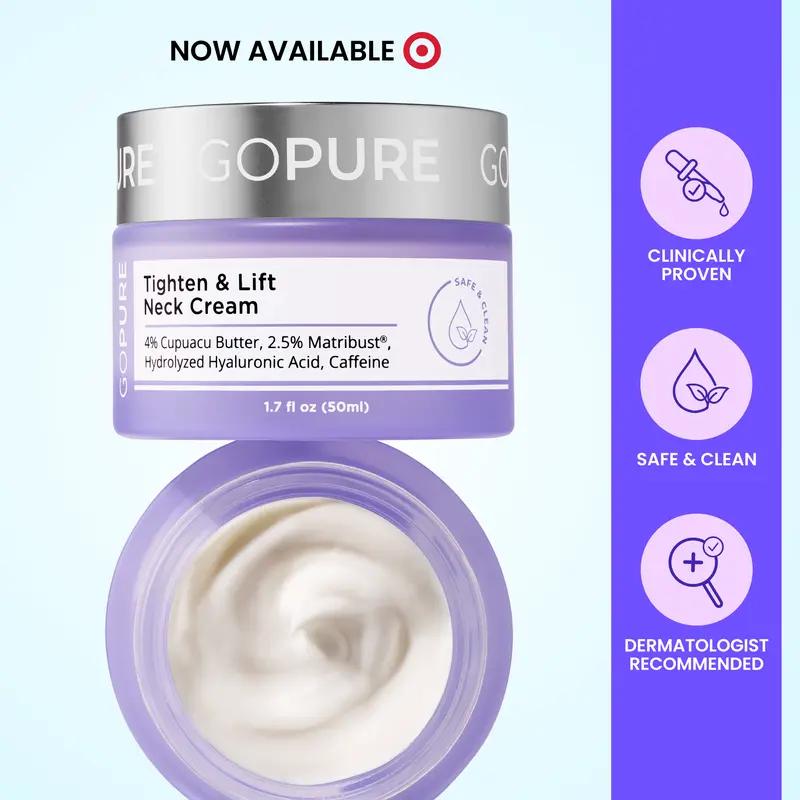 GOPURE Neck Cream Tighten & Lift Firming Cream for Crepey Skin