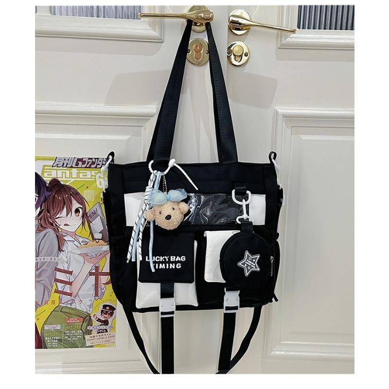 New Japanese Sweet And Cute Girl Diy Badge Ulzzang Ita Bag Casual And Fashionable Shoulder Crossbody Bag With Small Coin Purse