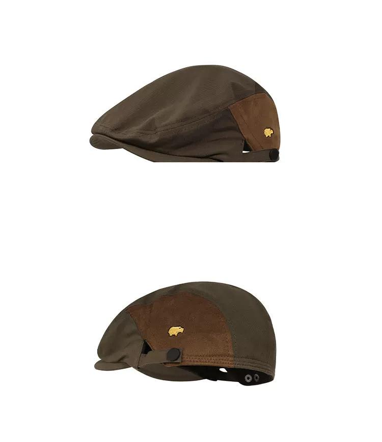 Girls' Summer Retro Japanese Style Hippopotamus Beret - Lightweight Kids' Sun Protection Hat