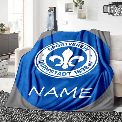 Custom Name Sportverein Darmstadt Emblem Blanket for Couch & Bed, Plush Cozy Fuzzy Blanket Super Soft & Warm Blankets for Fall and Winter. 0908265