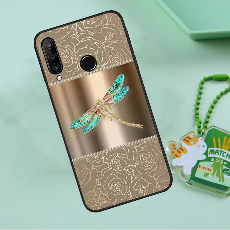 Floral Colorful Dragonfly For Huawei Nova 12i 12s 7i 8i 11i 9 10 SE Y90 Y60 Y70 Y72 Y61 Y91 P30 P40 Lite P60 Pro Case
