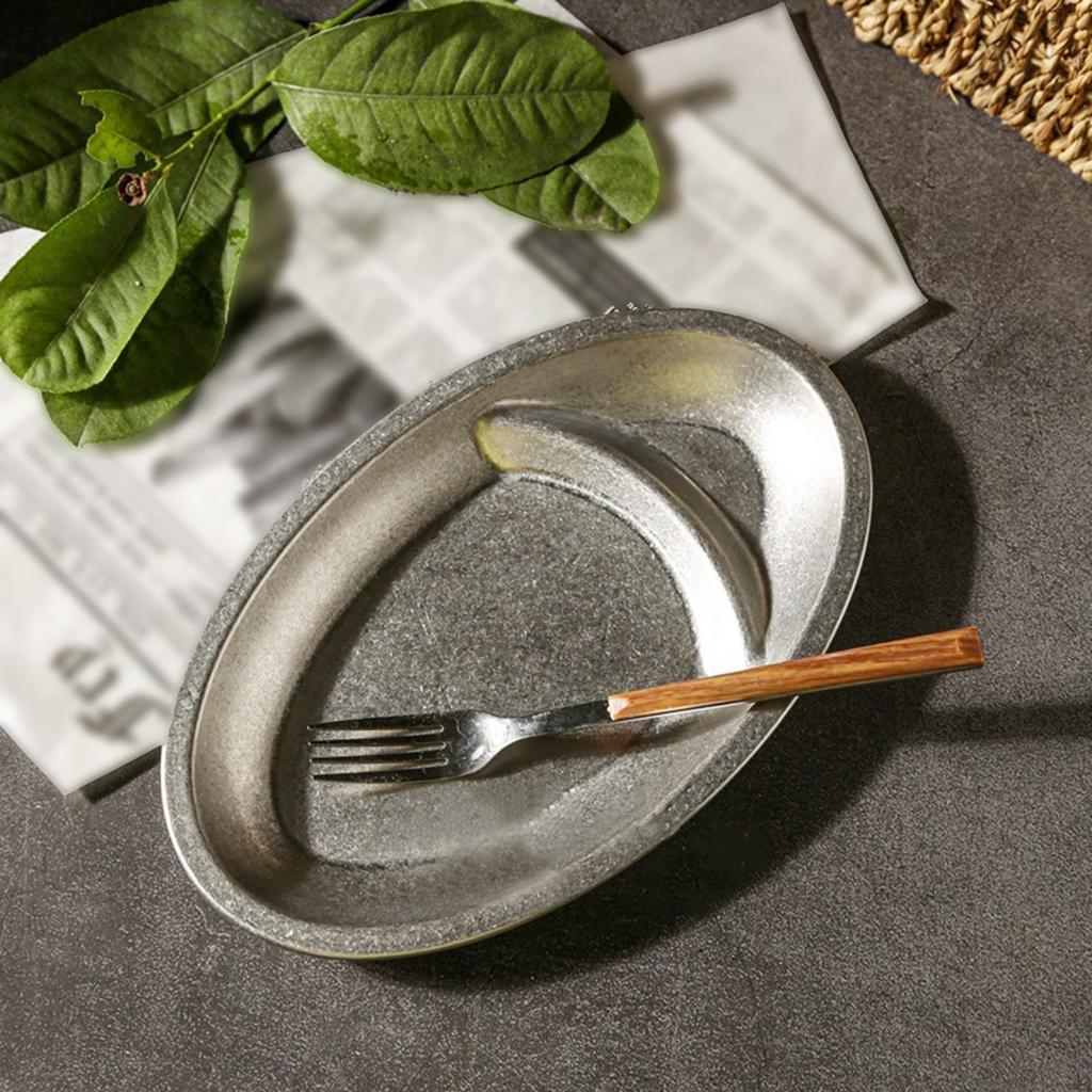 Sleek Stainless Steel Appetizer Plate Set for Elegant Dining Experience