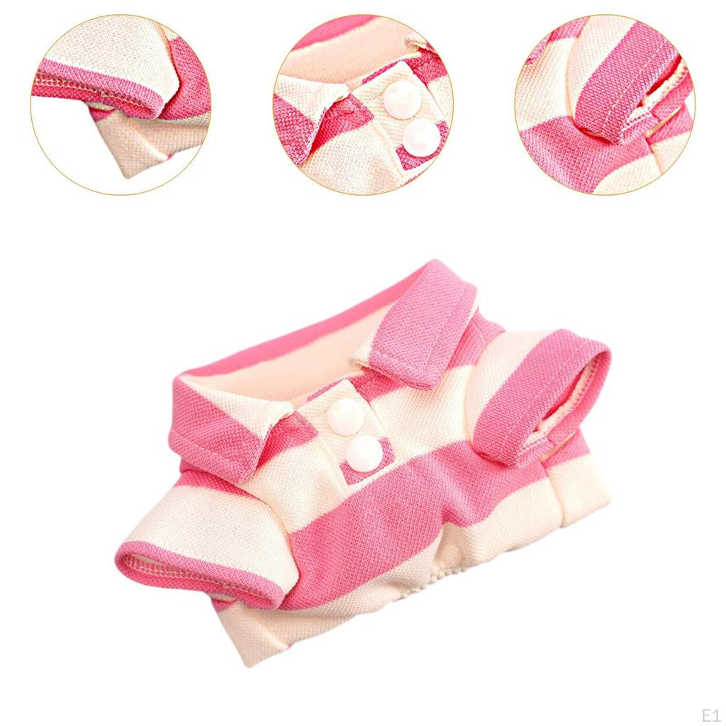 Puppy Sweatshirt Dog Tee Shirt, Breathable Doggy Apparel, Striped T Shirt Apparel for Kitty,