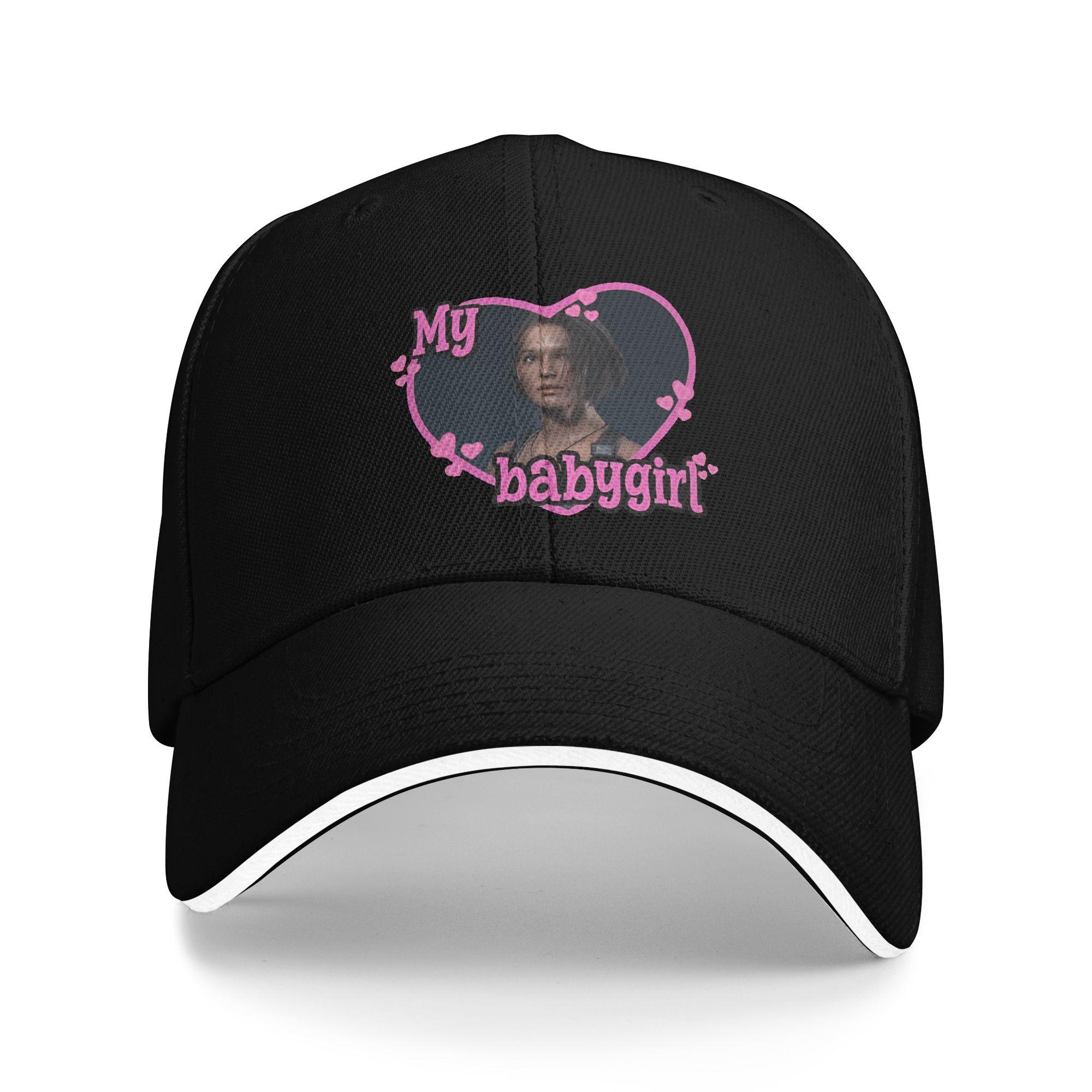 

My babygirl Jill Valentine Residents Evils Baseball Cap y2k Retro Male Trucker Hat Sun Visor Design Outdoor Sports Snapback Cap As Picture чёрный