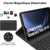 Keyboard Case - Compatible Samsung Galaxy Tab S9 - PU Leather - AZERTY Keyboard - Wireless Mouse