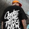2023 T-shirt Summer New Fashion Men's Smiling Face Letter Print Pattern Casual Loose Street Fitness High Quality Cotton Top