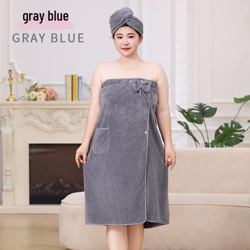 Plus Size Strapless Bath Wrap Towel for Women - Thick, Wearable Bathrobe for Spa & Salon