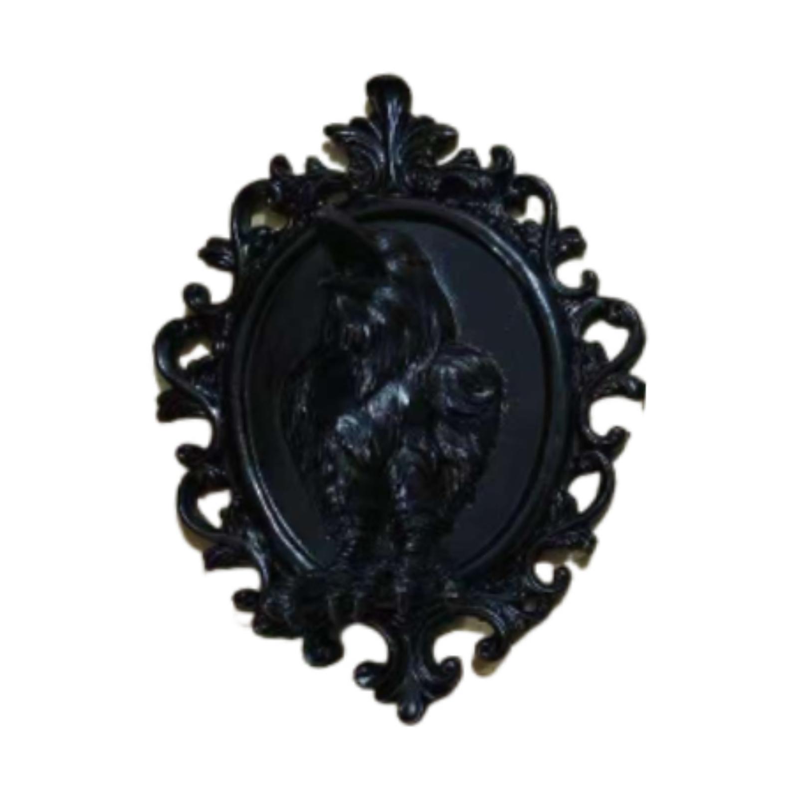 

Gothic Wall Art Decor Crow Resin Sculpture Modern Decorative Piece for House Decoration Interior чёрный