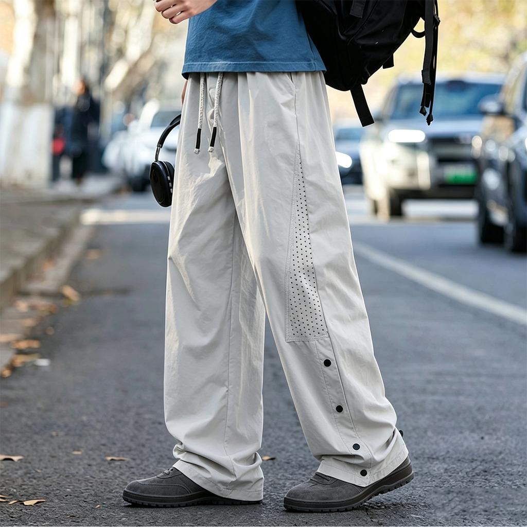 Pantaloni Cargo da Uomo Asciugatura Rapida Tessuto Traspirante Gamba Dritta Vestibilità Larga Taglie Forti Pantaloni Casual da Esterno